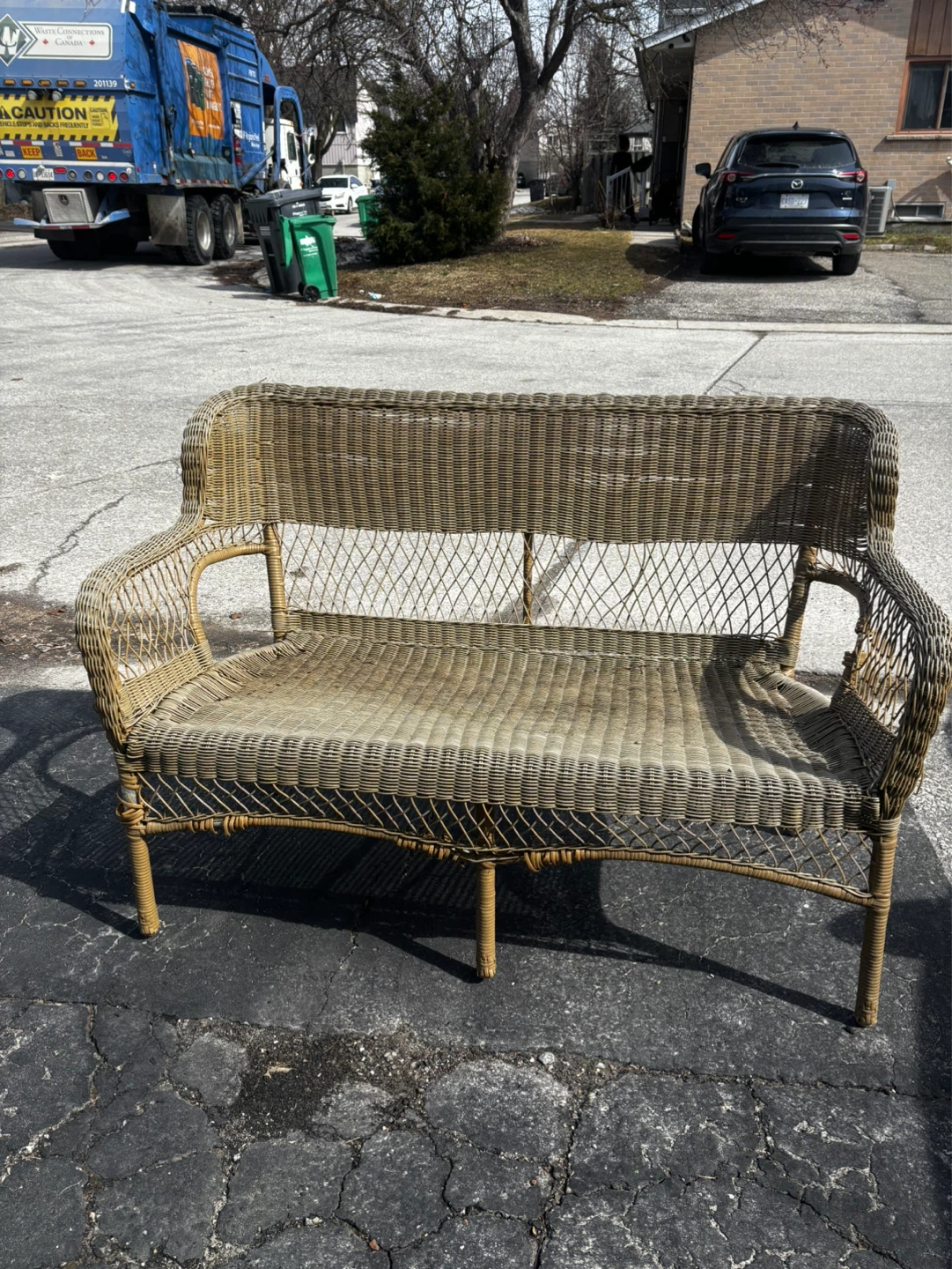 Wicker Loveseat Bench - photo 5