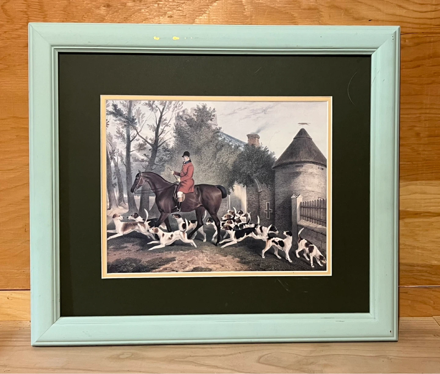 Framed Fox Hunting Scene Art Print