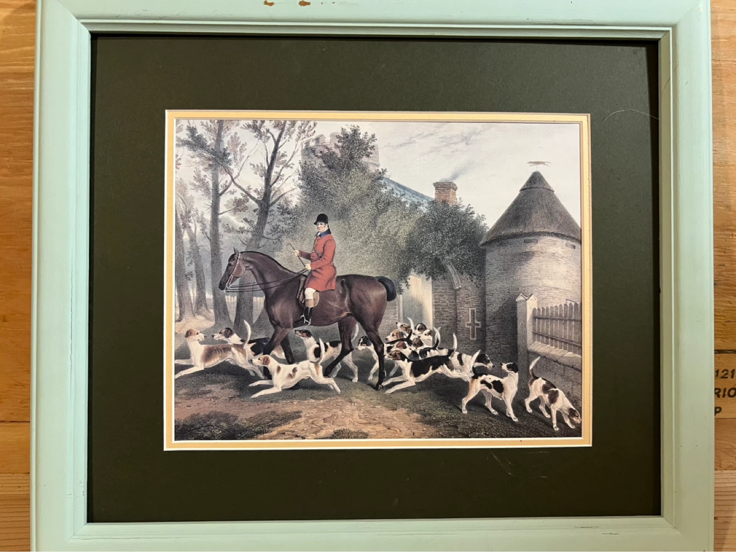 Framed Fox Hunting Scene Art Print - photo 2