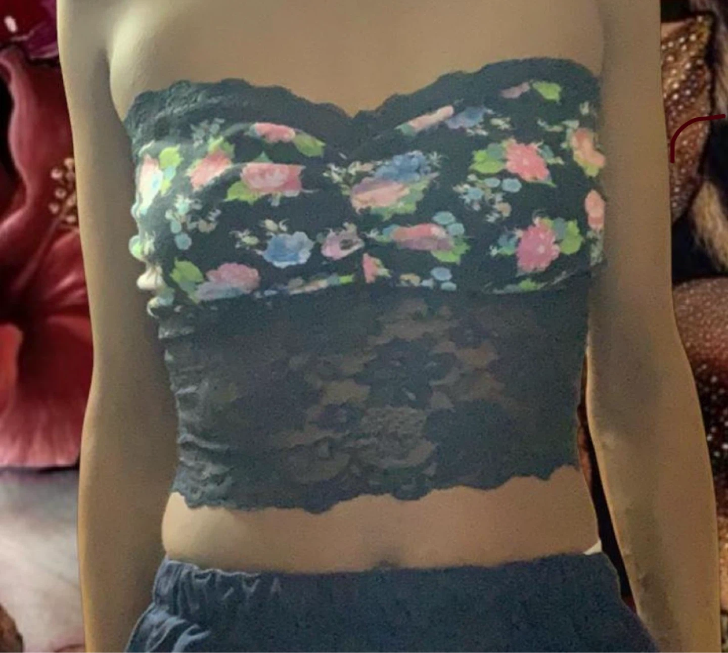 Floral Lace Tube Top