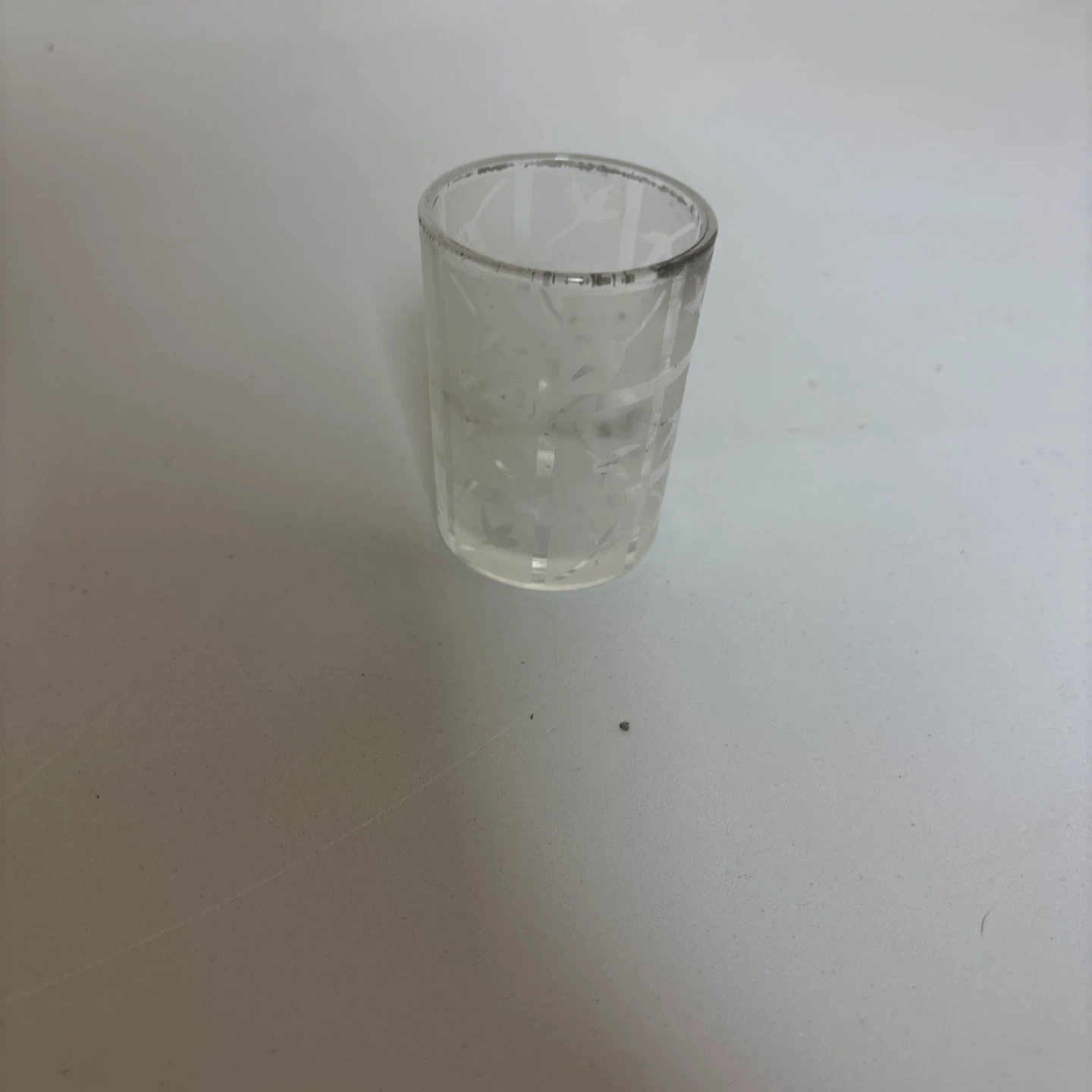 Clear Etched Glass Shot Glass - photo 3