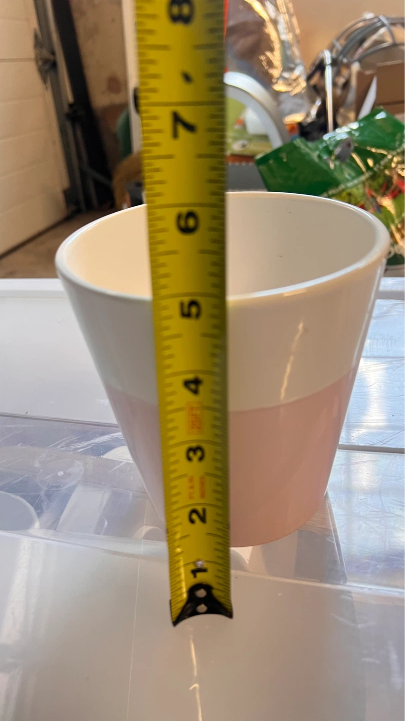 Two-Tone White Pink Planter - photo 2