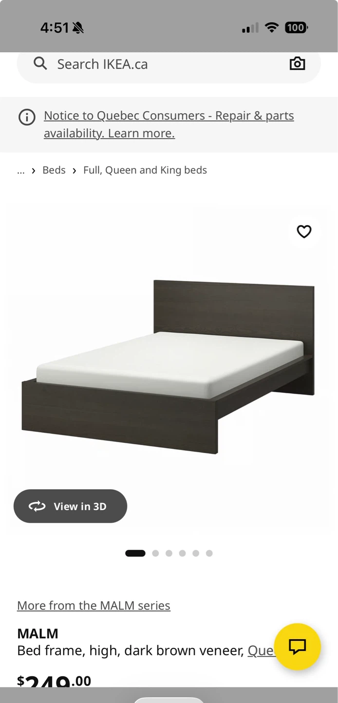 IKEA MALM bed frame queen size - photo 2
