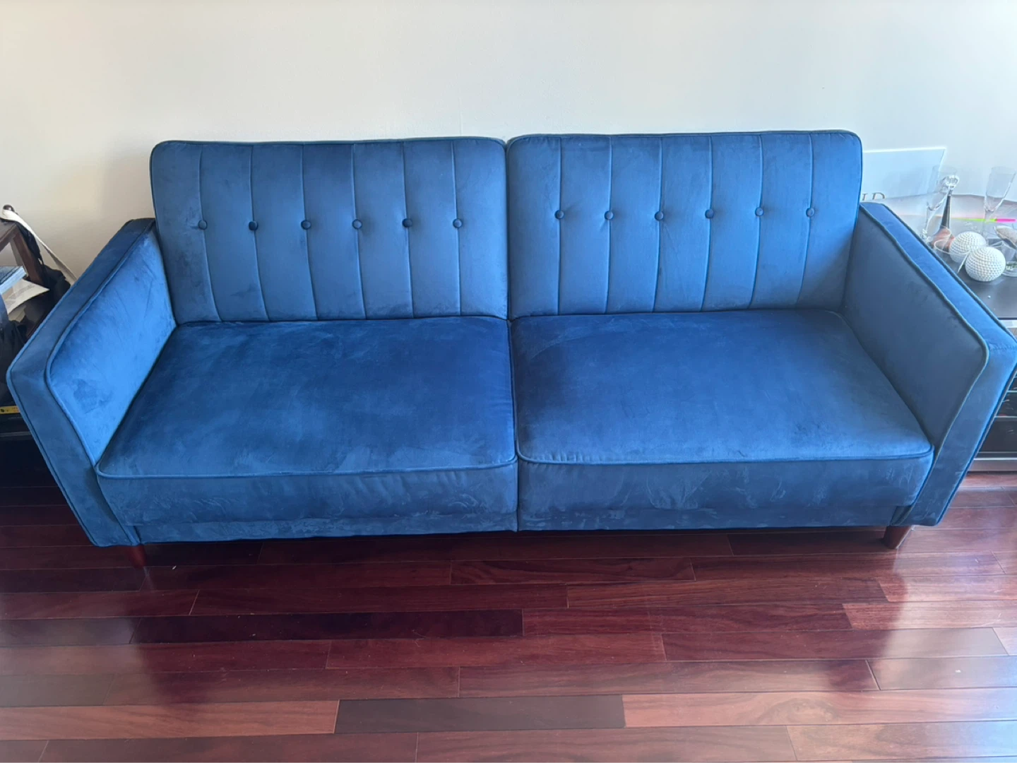 Blue Velvet Sofa