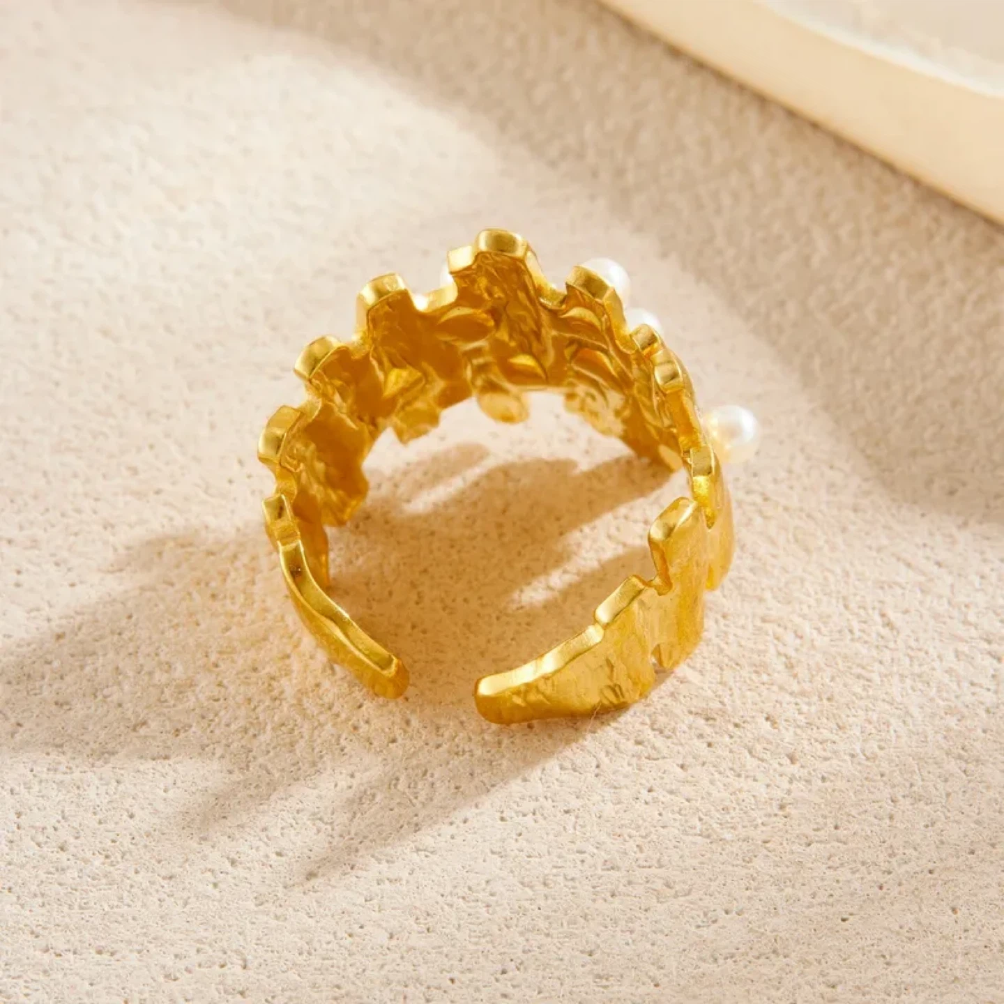 Pearl Glow Open Ring (Stainless Steel) - photo 3