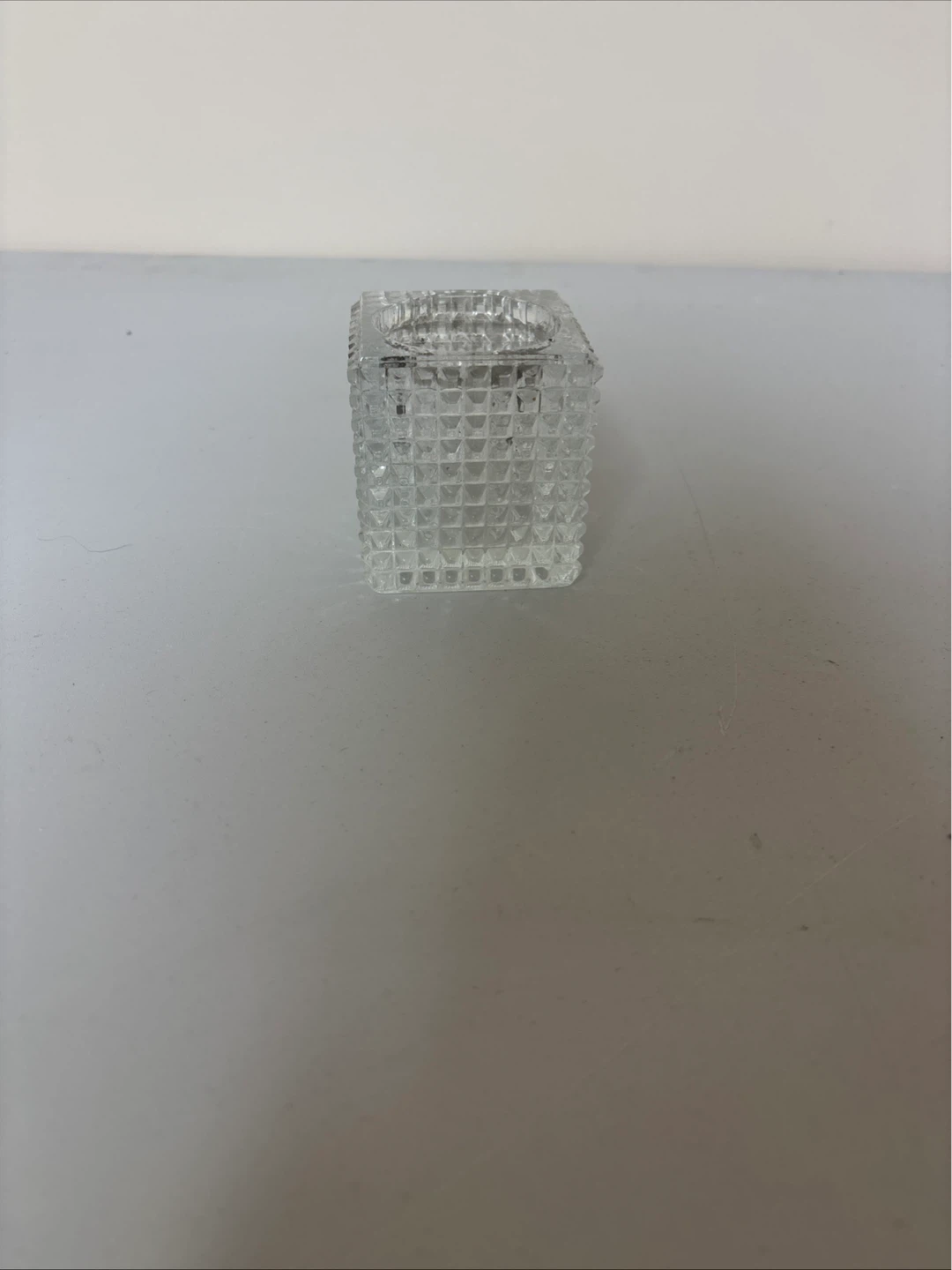 Clear Glass Square Votive Candle Holder PartyLite