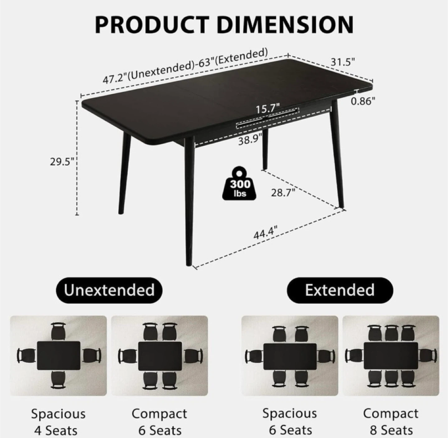 Extendable dining table - photo 2