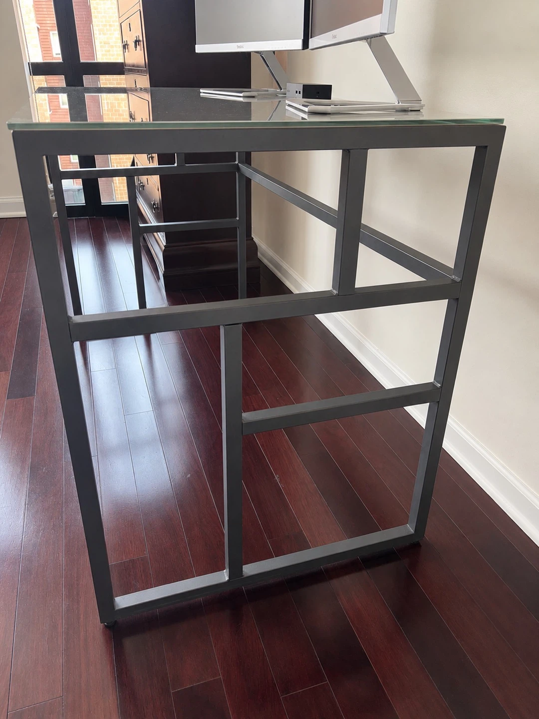 Metal Desk with Glass Top - photo 2