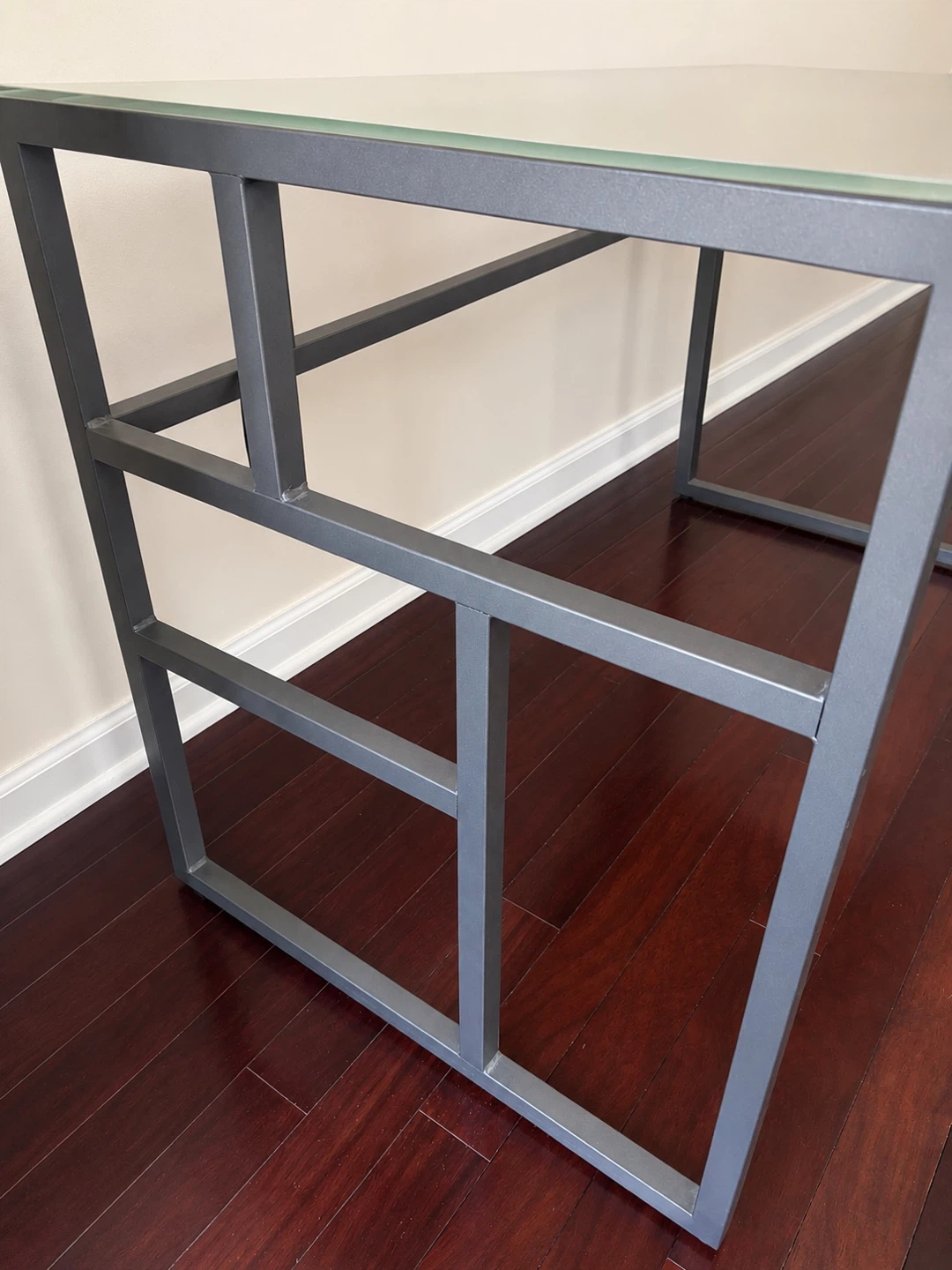 Metal Desk with Glass Top - photo 3