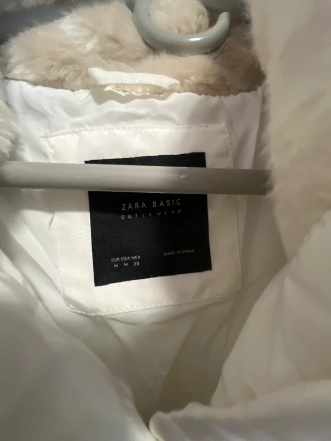 Zara Basic Puffer Coat White - photo 2