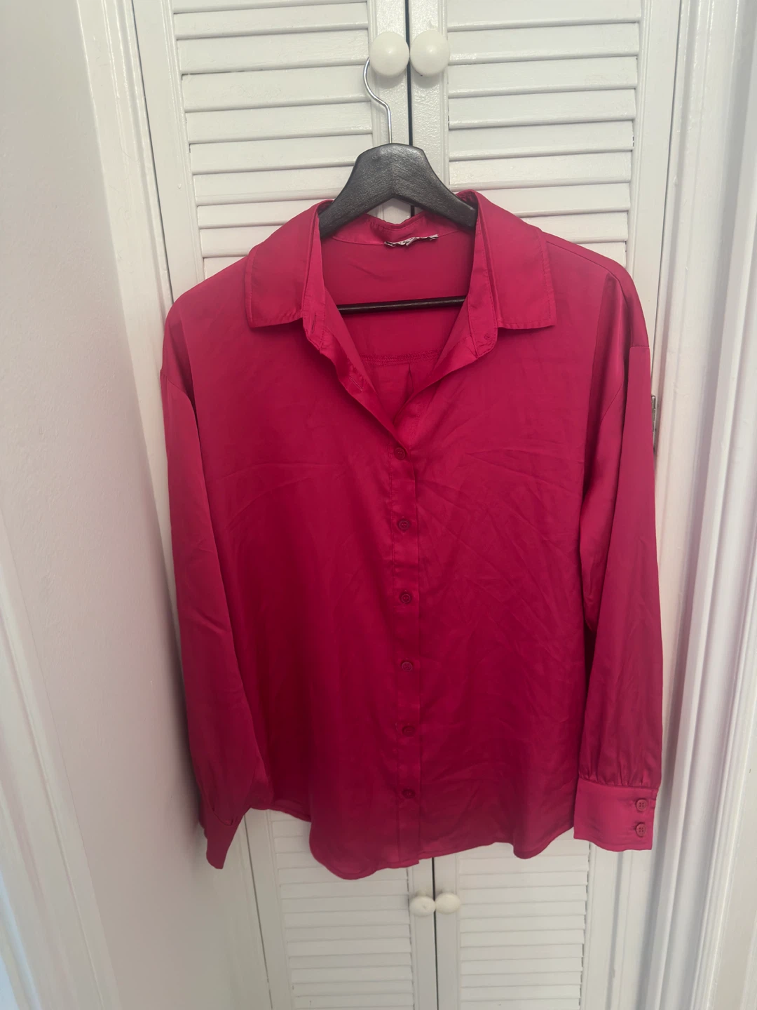 Fashion Nova Pink Button-Up Shirt