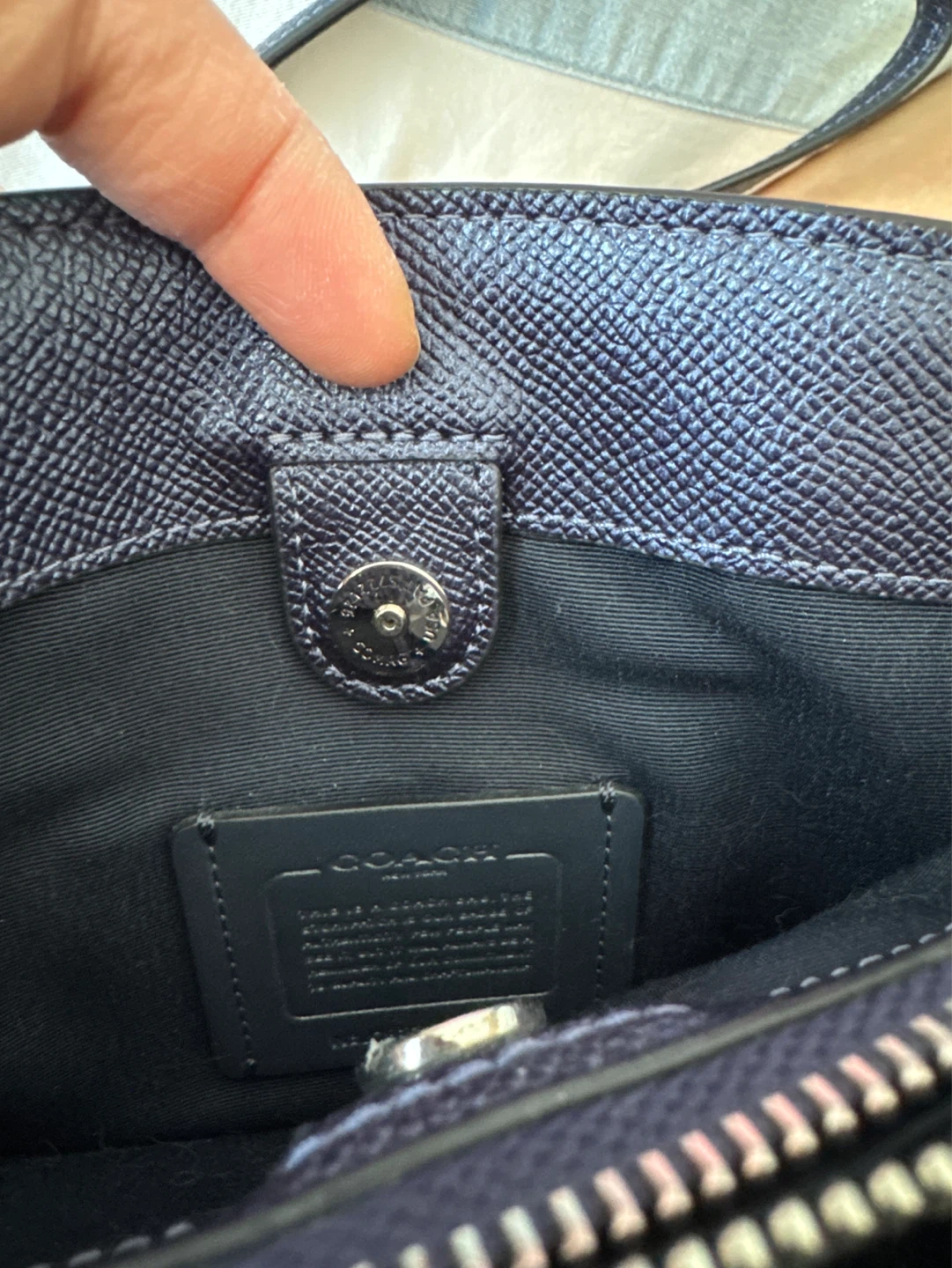 Coach Leather Purse - Navy - photo 4