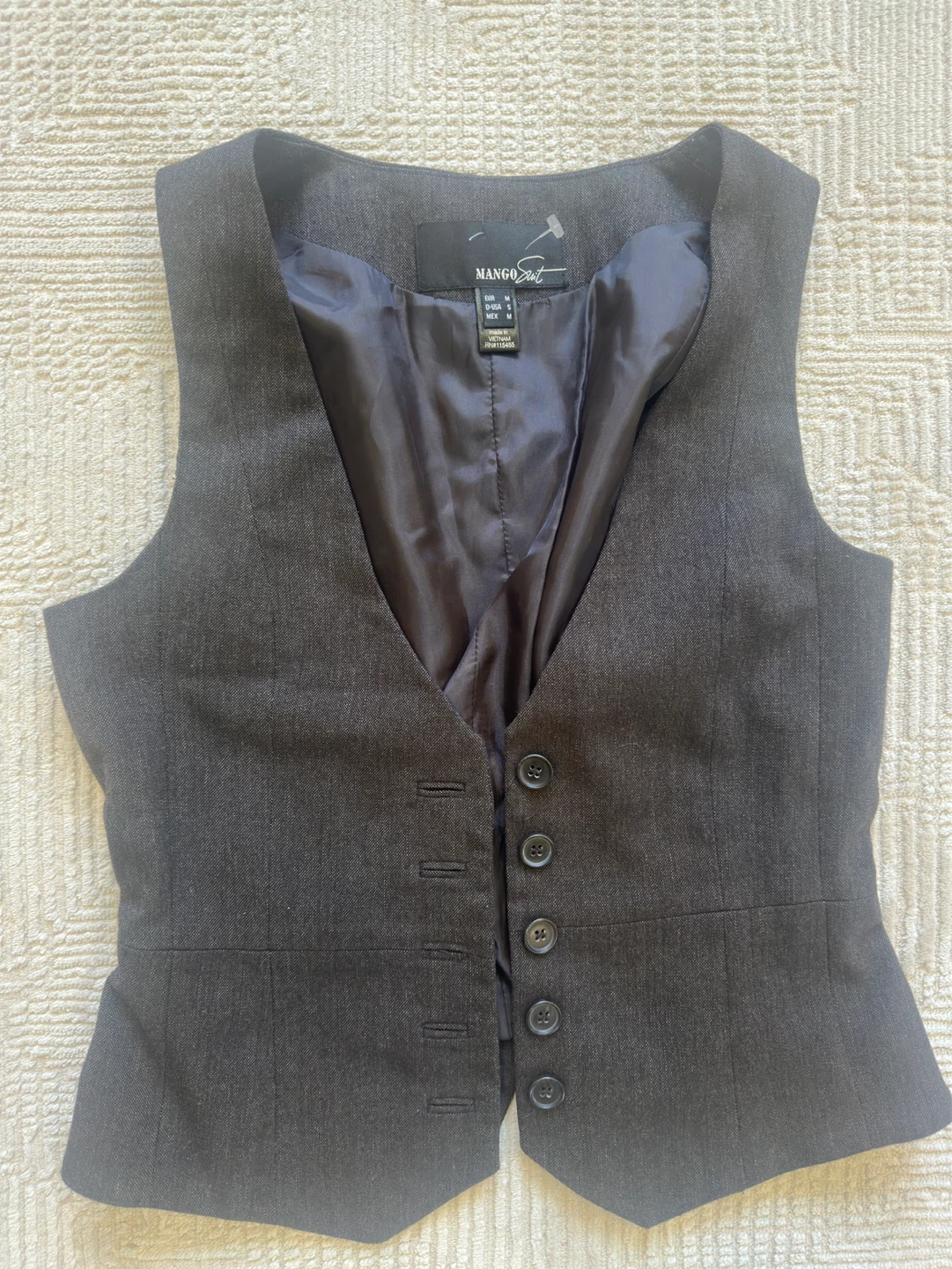 Mango Suit Grey Vest