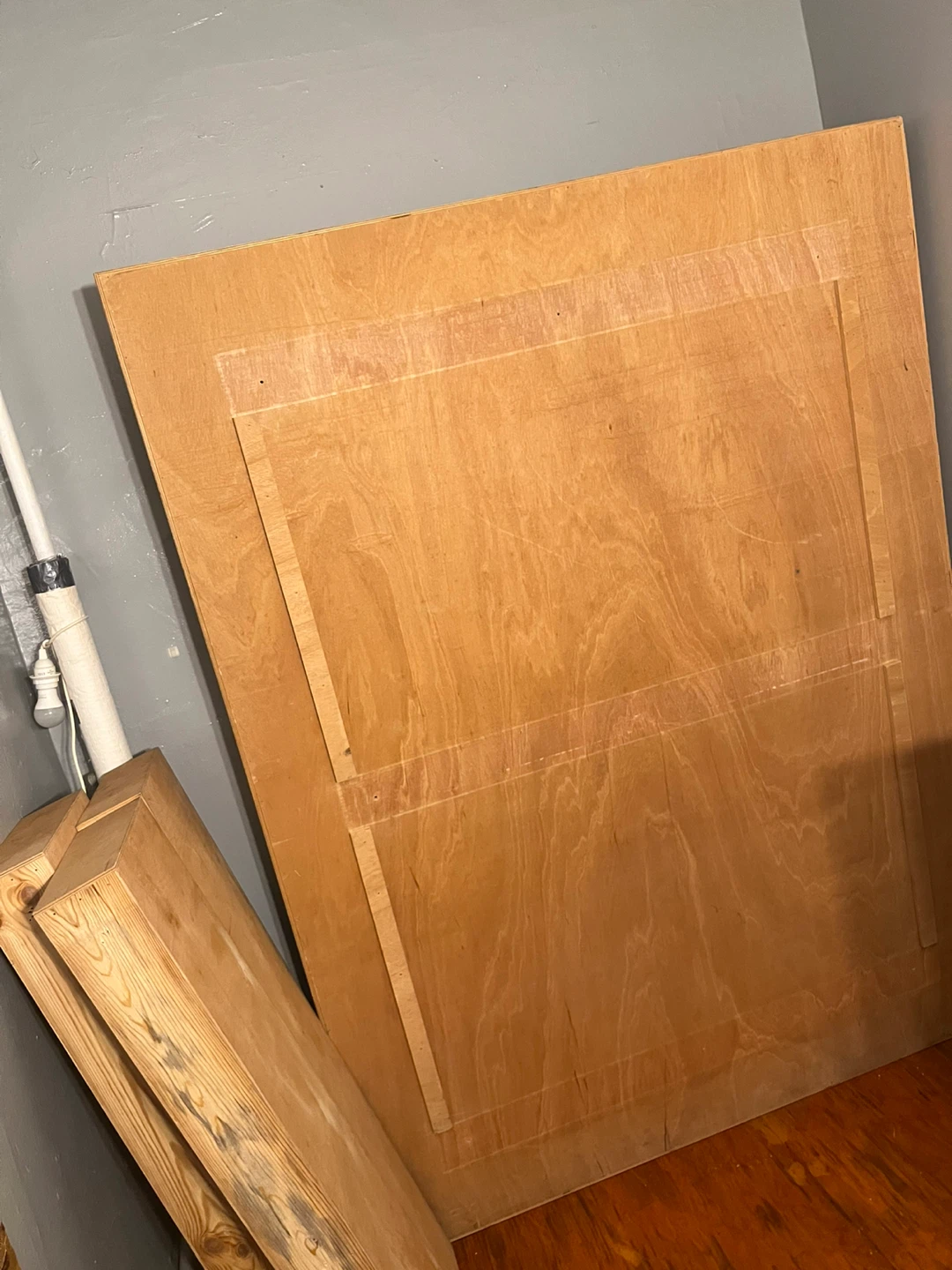 Wood Queen bed frame and headboard - photo 3
