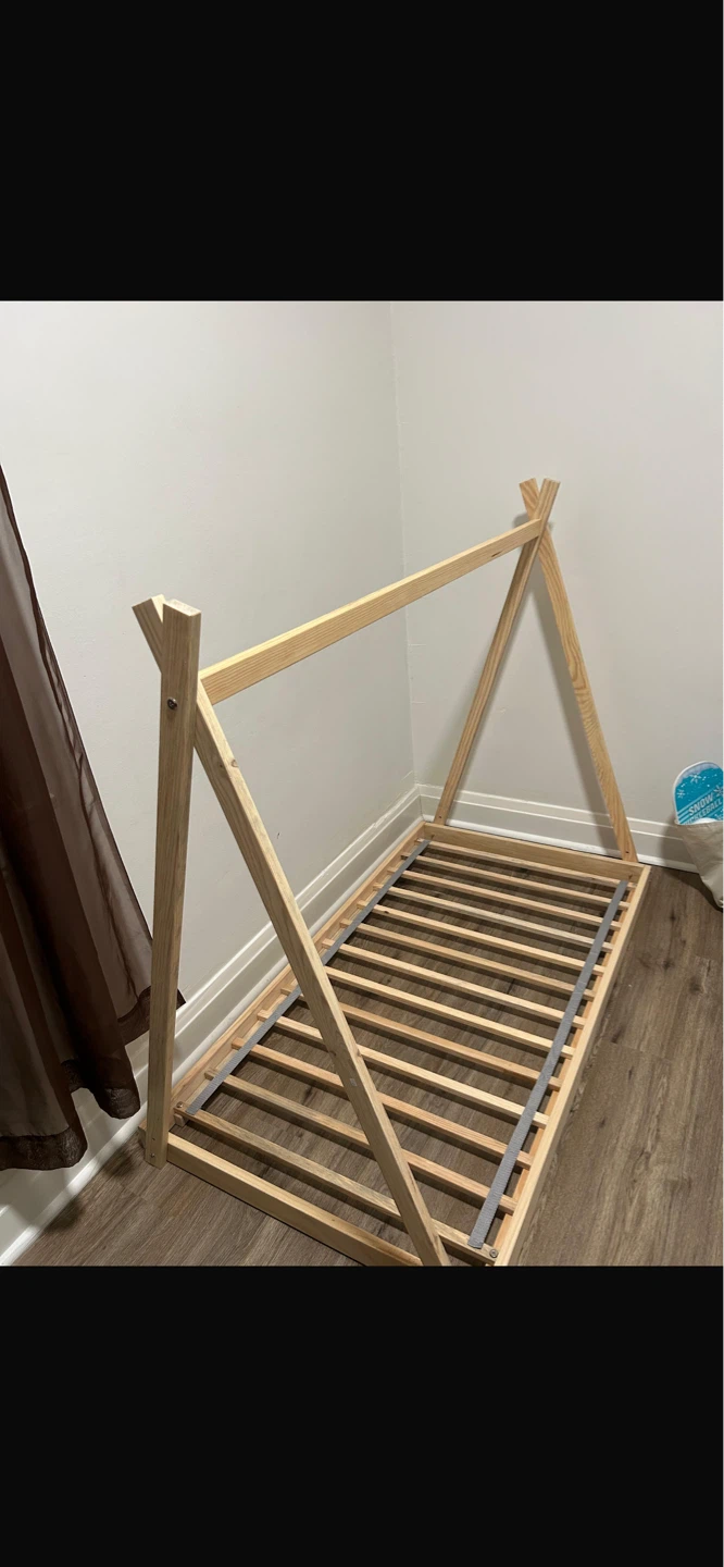 Wooden Tent Bed Frame with Mattress - photo 2