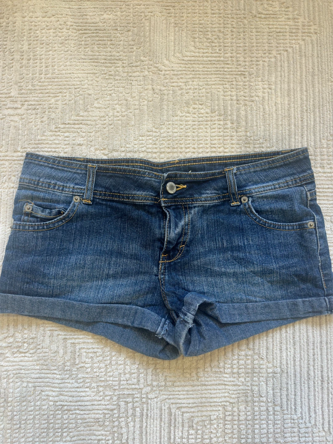 y2k blue notes Women's Blue Denim Shorts
