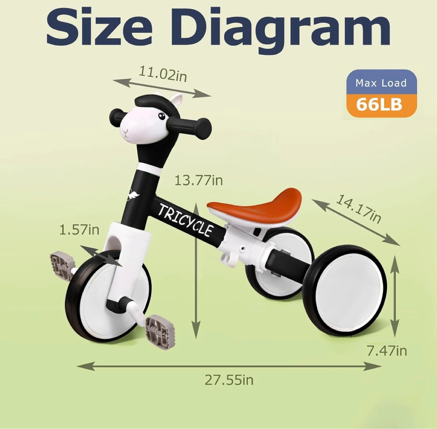 3-in-1 Kids Tricycle, Balance Bike, Baby Walker - Black/Brown - photo 2