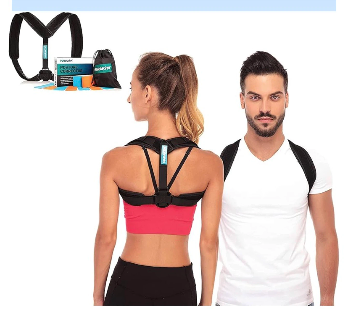 Marakym Posture Corrector - Adjustable for 28"-48" Chest