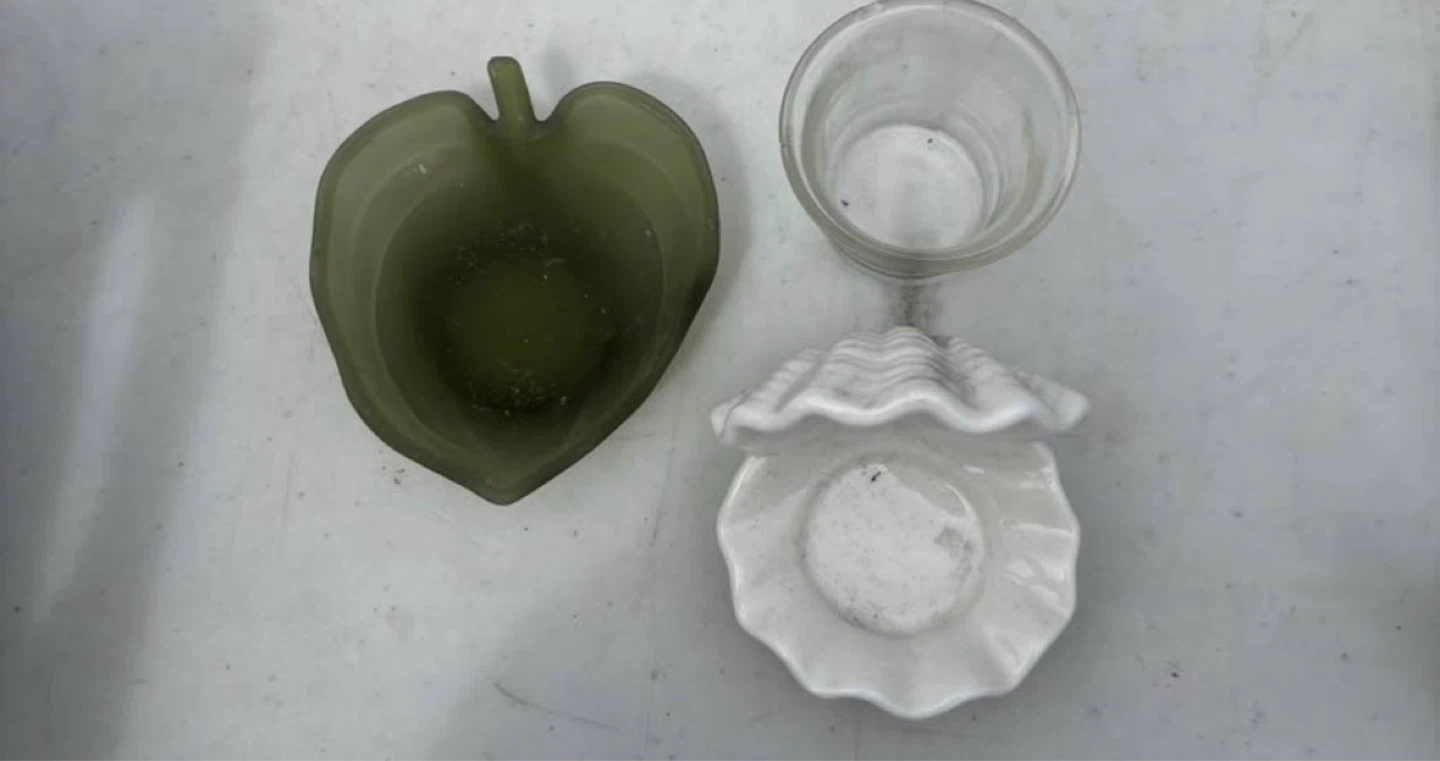 Crystal glass candleholders - photo 5