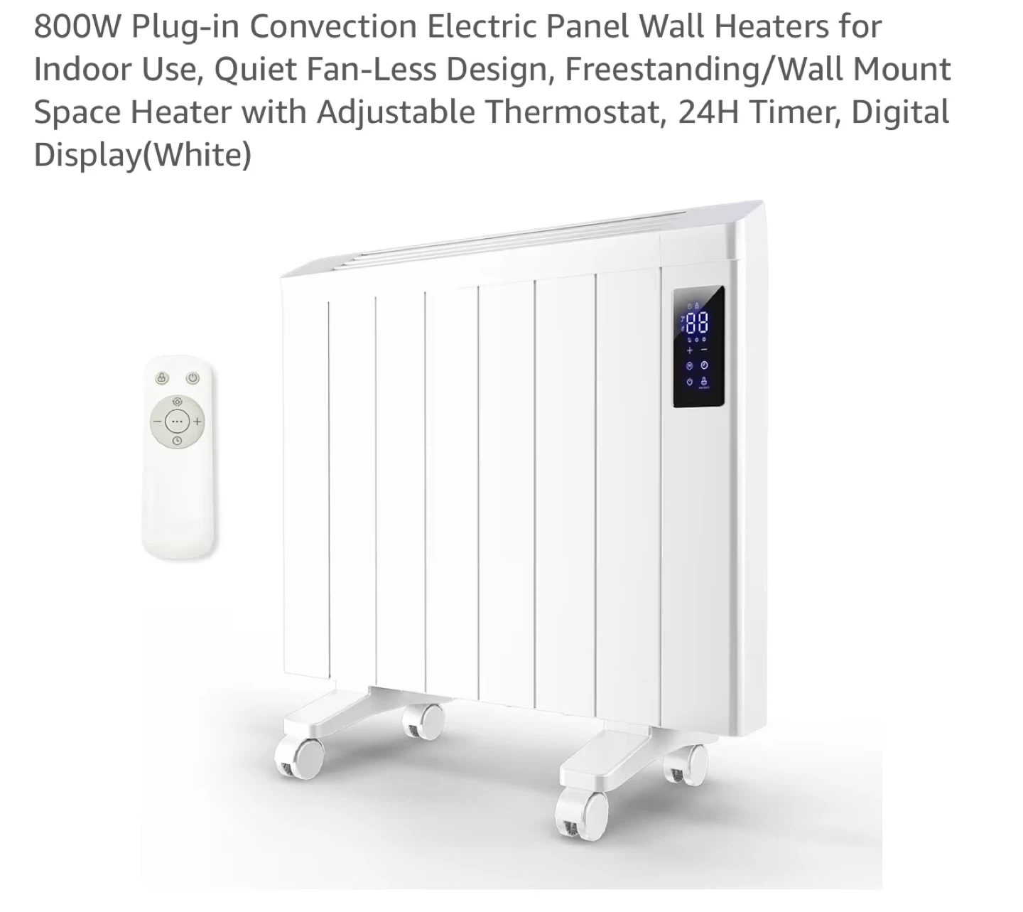 800W Electric Panel Heater with Remote