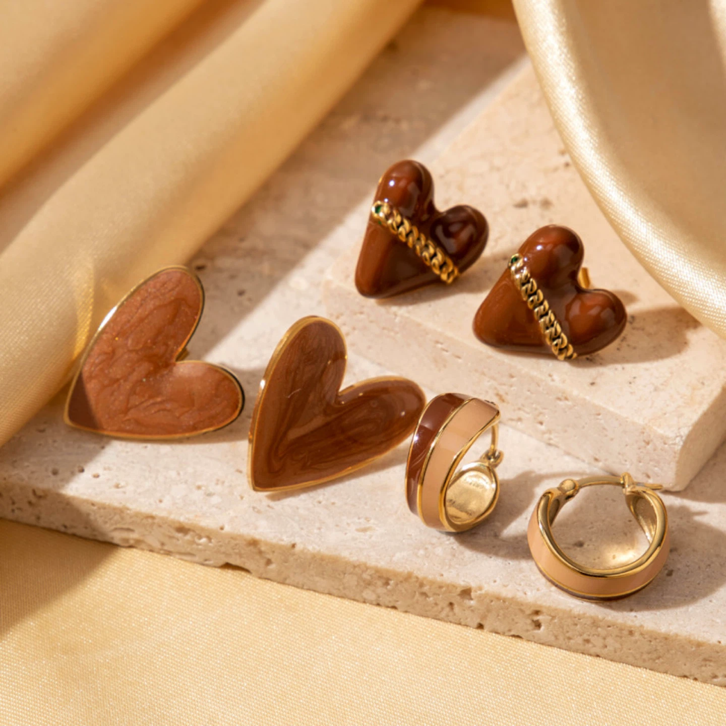 Heart Earring Set