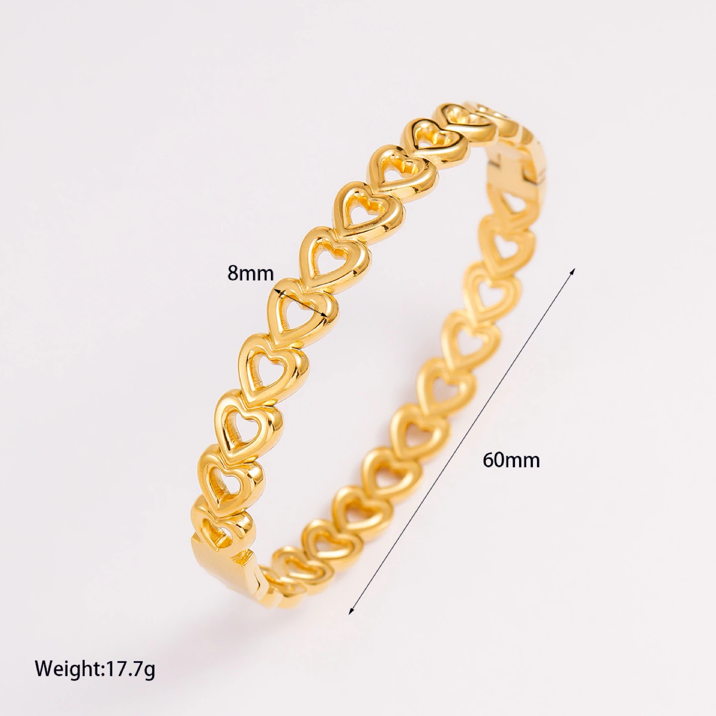 Golden Heart Charm Bangle - photo 2