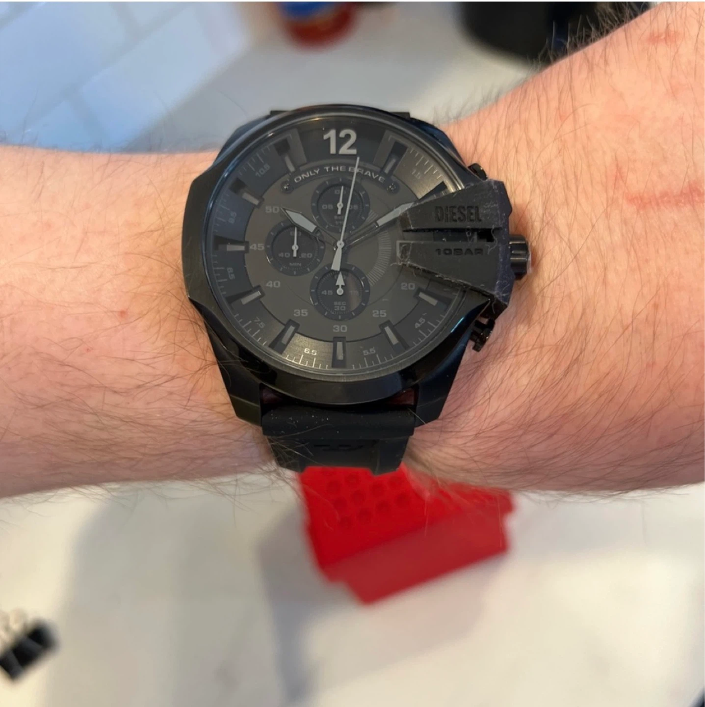 Like New! Diesel Mega Chief Stainless Steel/Silicone Blackout - photo 4