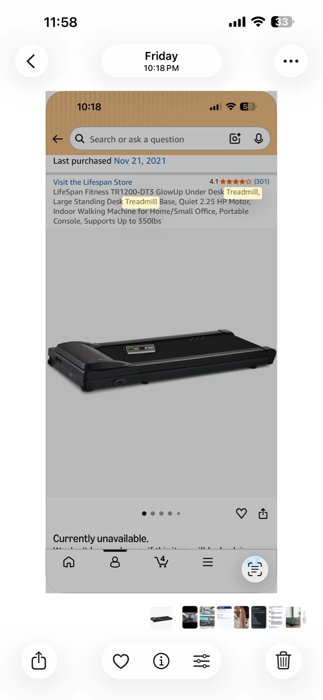 Lifespan TR1260-DT3 Under Desk Treadmill