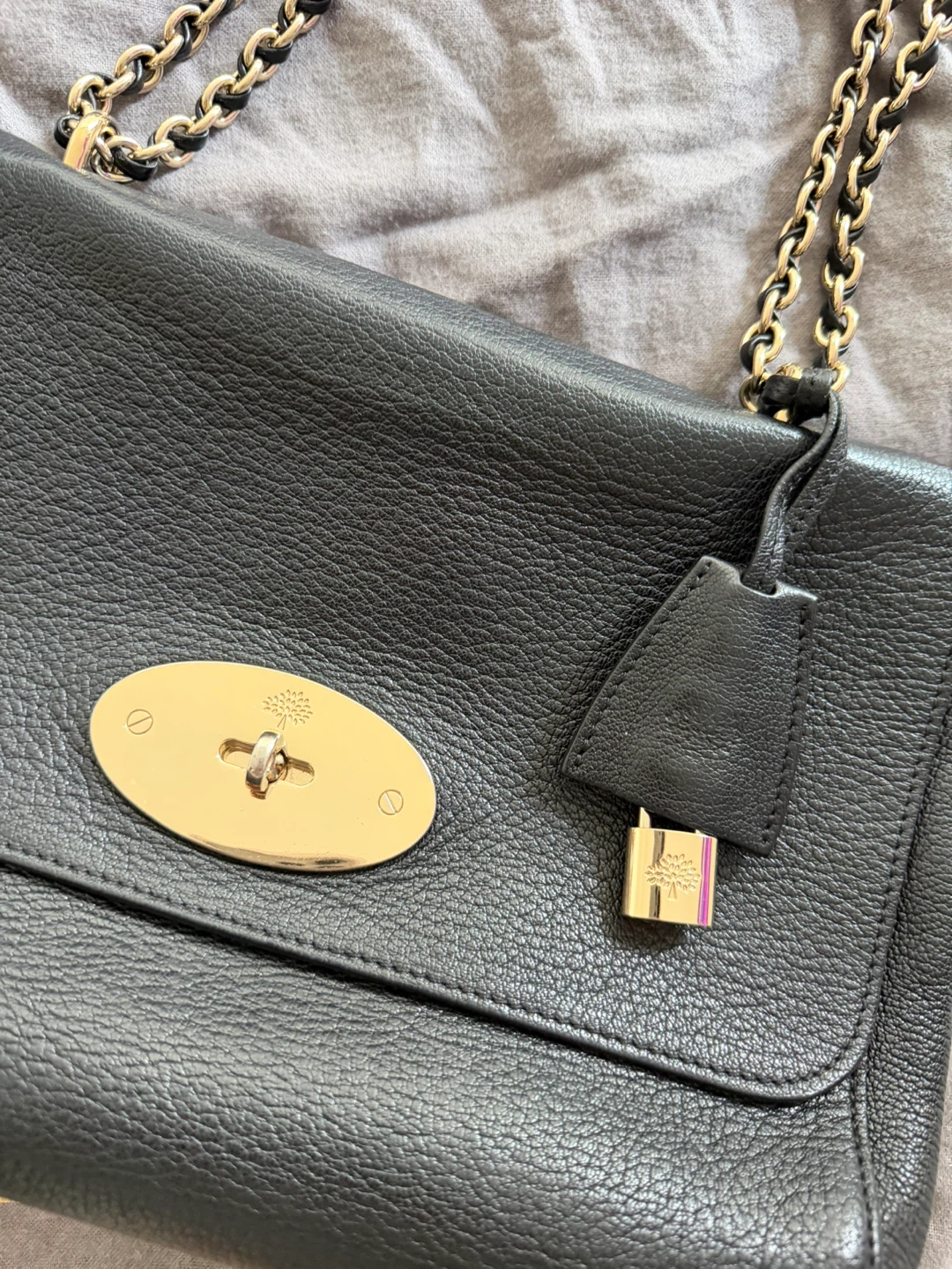 Mulberry Black Leather Shoulder Bag with Gold Hardware - photo 3