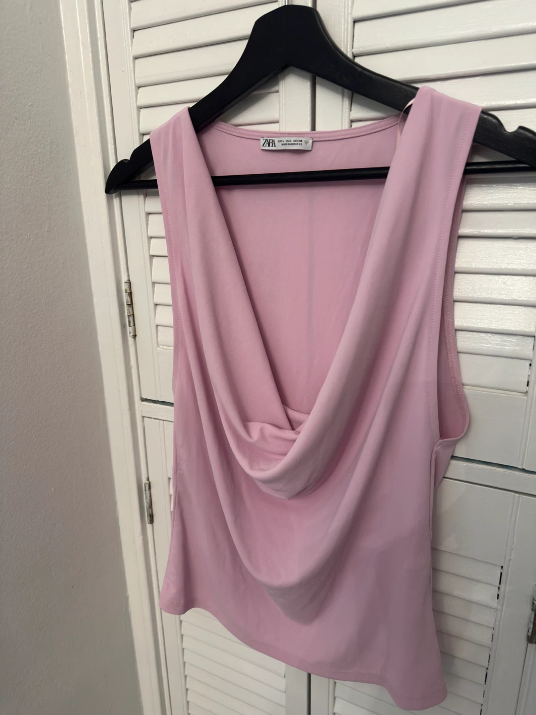ZARA Sleeveless Drape Neck Top - photo 2