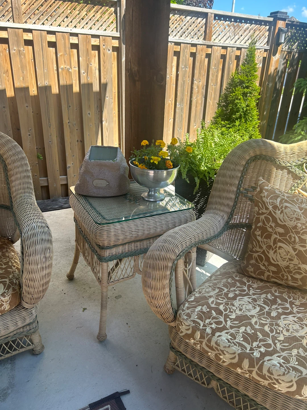 Wicker patio furniture set with cushions - photo 3