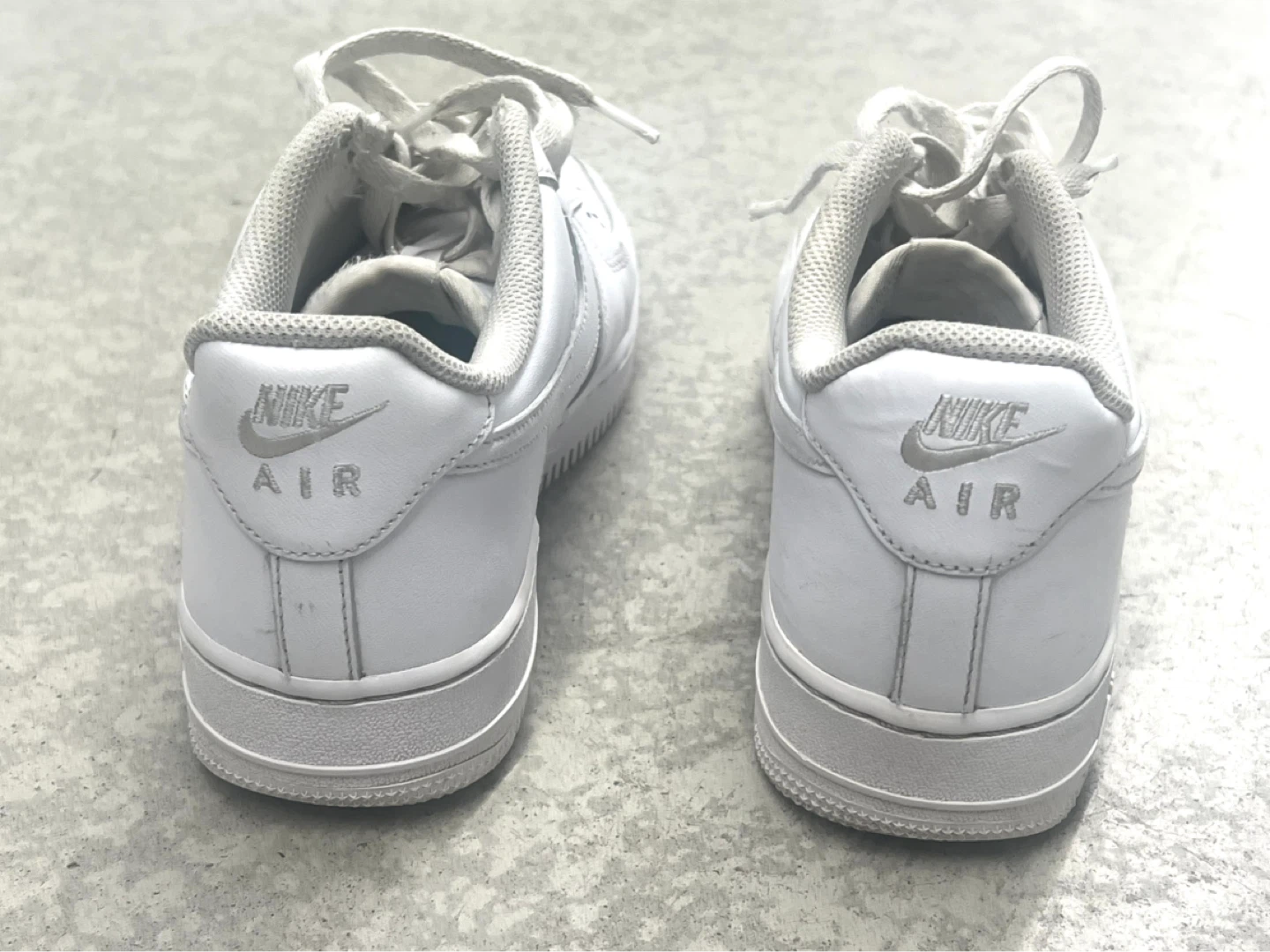 Nike Air Force 1 White Leather Sneakers - photo 4