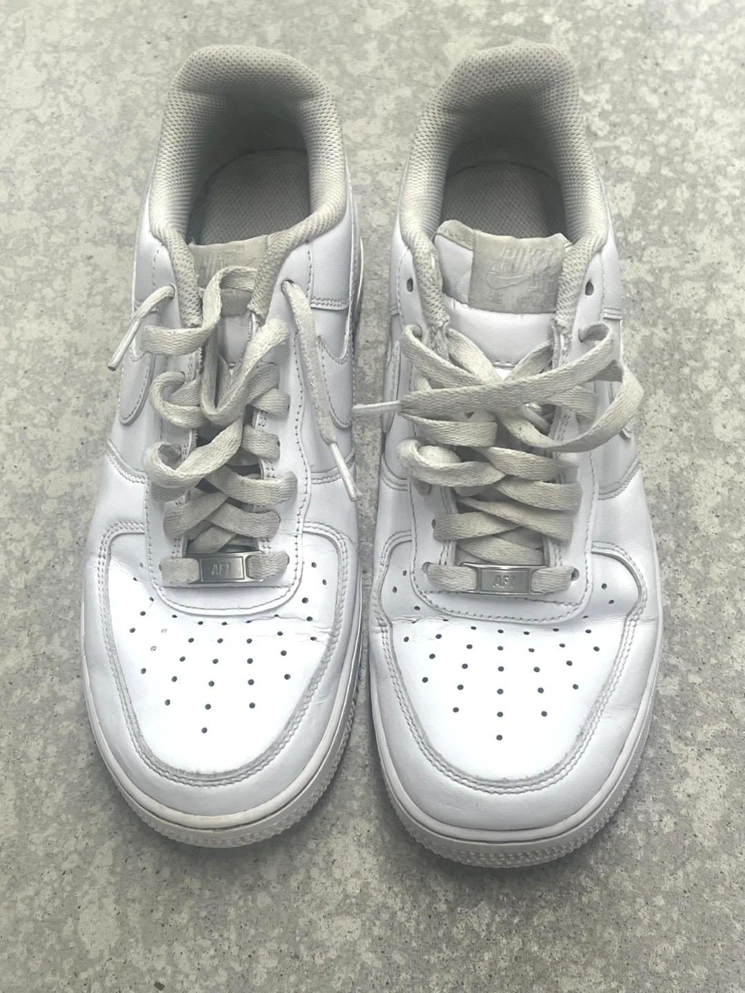 Nike Air Force 1 White Leather Sneakers