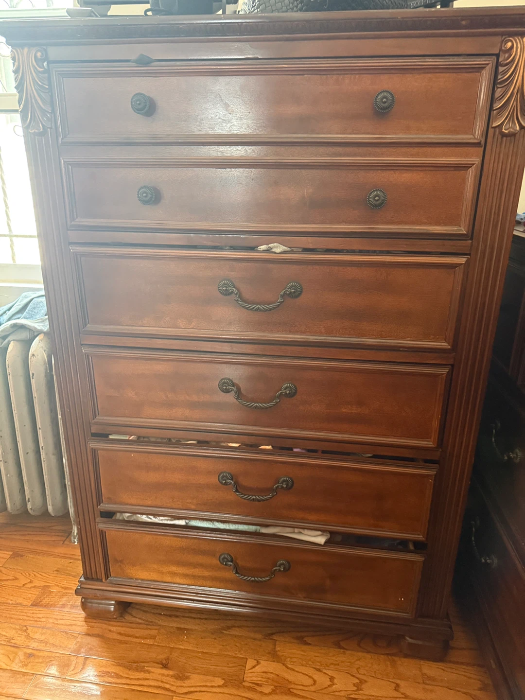 Tall Cherry Wood Dresser - photo 3