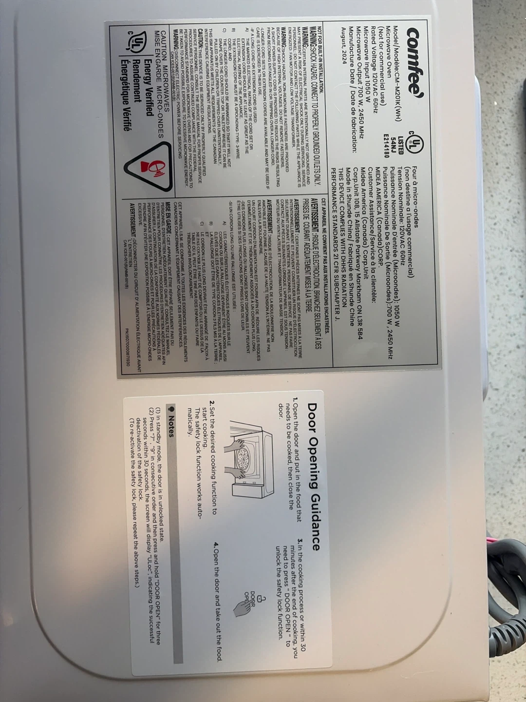 Comfee Microwave Oven - photo 2