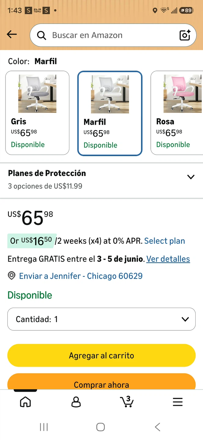 Silla de escritorio