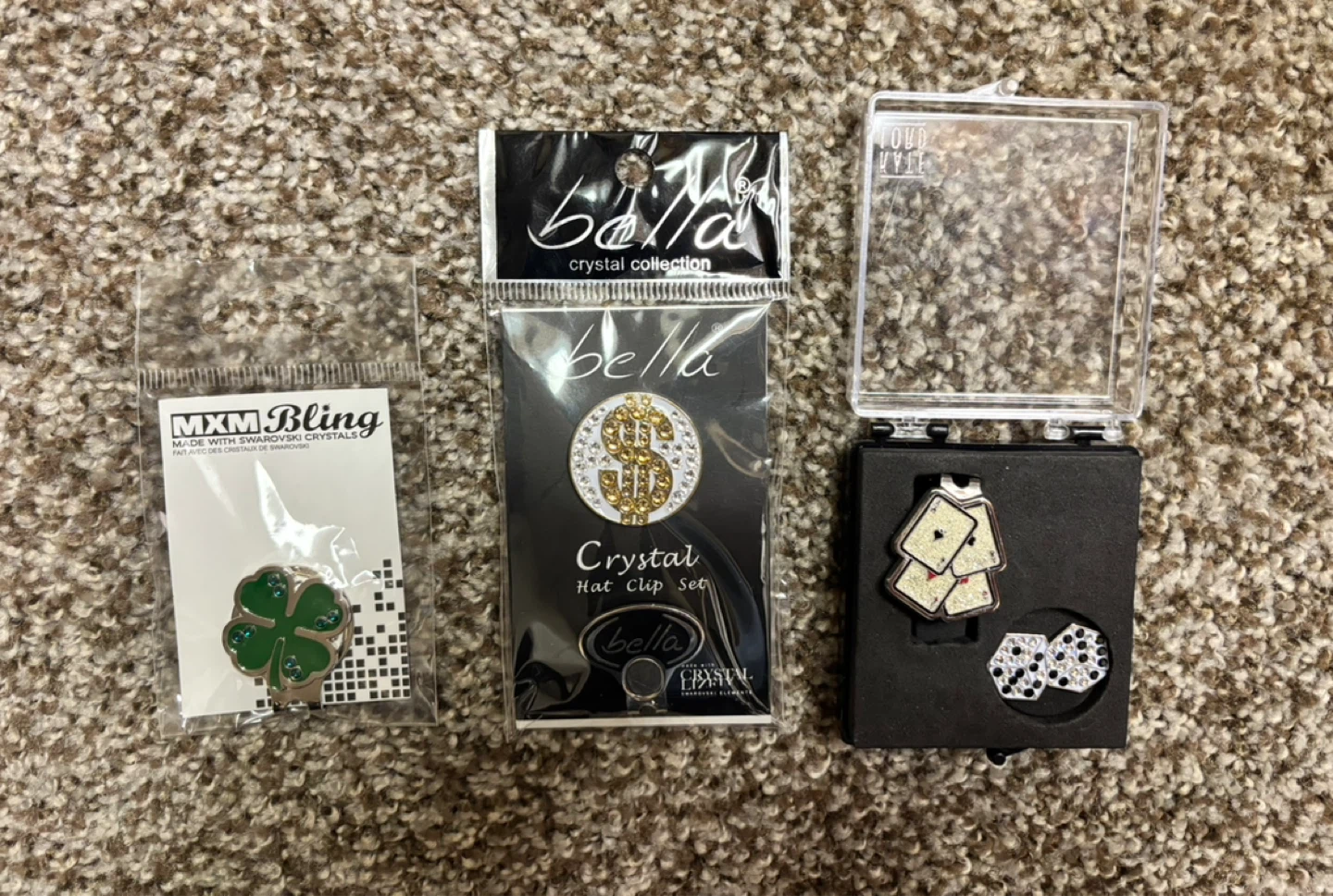Ladies “Bling Bling” Golf Cap Clips-Brand New (3 available)