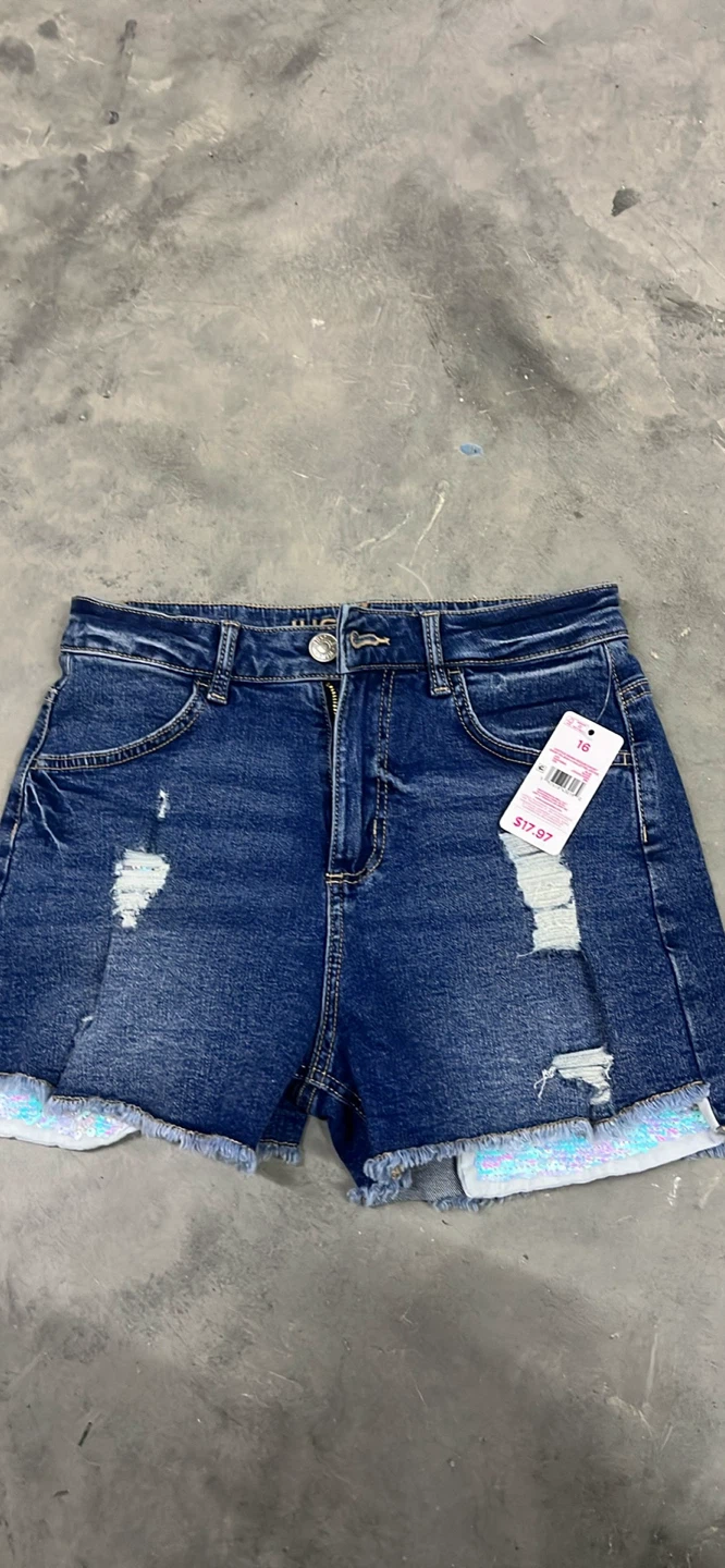 Justice Girls Denim Shorts Size 10