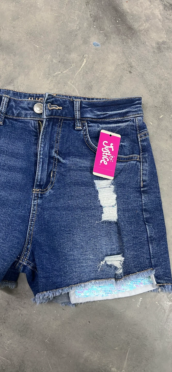 Justice Girls Denim Shorts Size 10 - photo 2