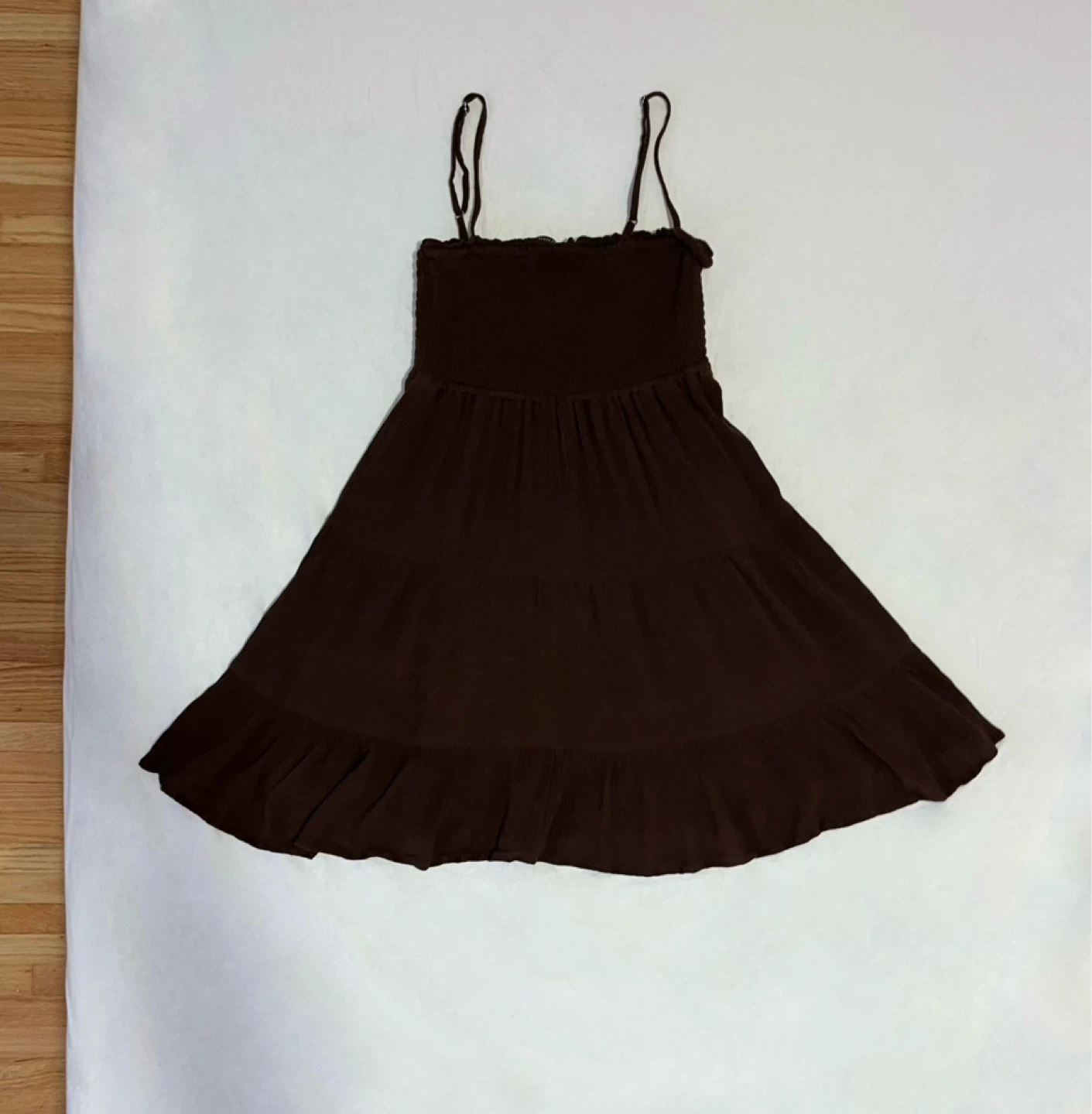 Brown Tiered Sundress -Size S