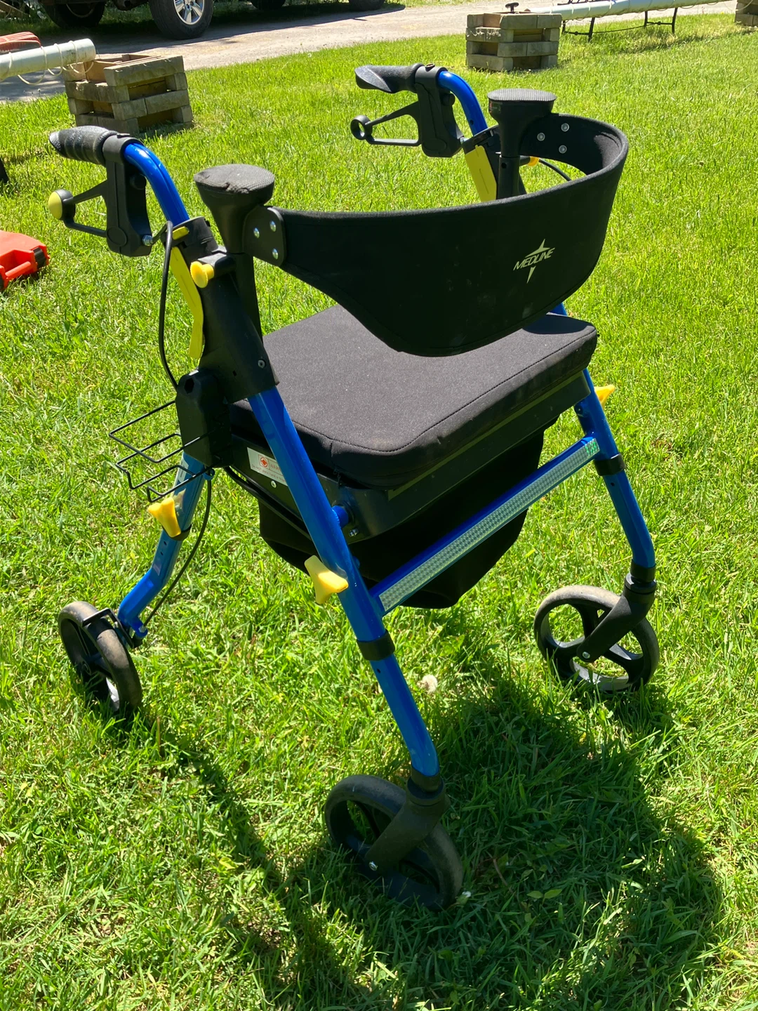 Drive Medical Blue Folding Walker with Seat - photo 4