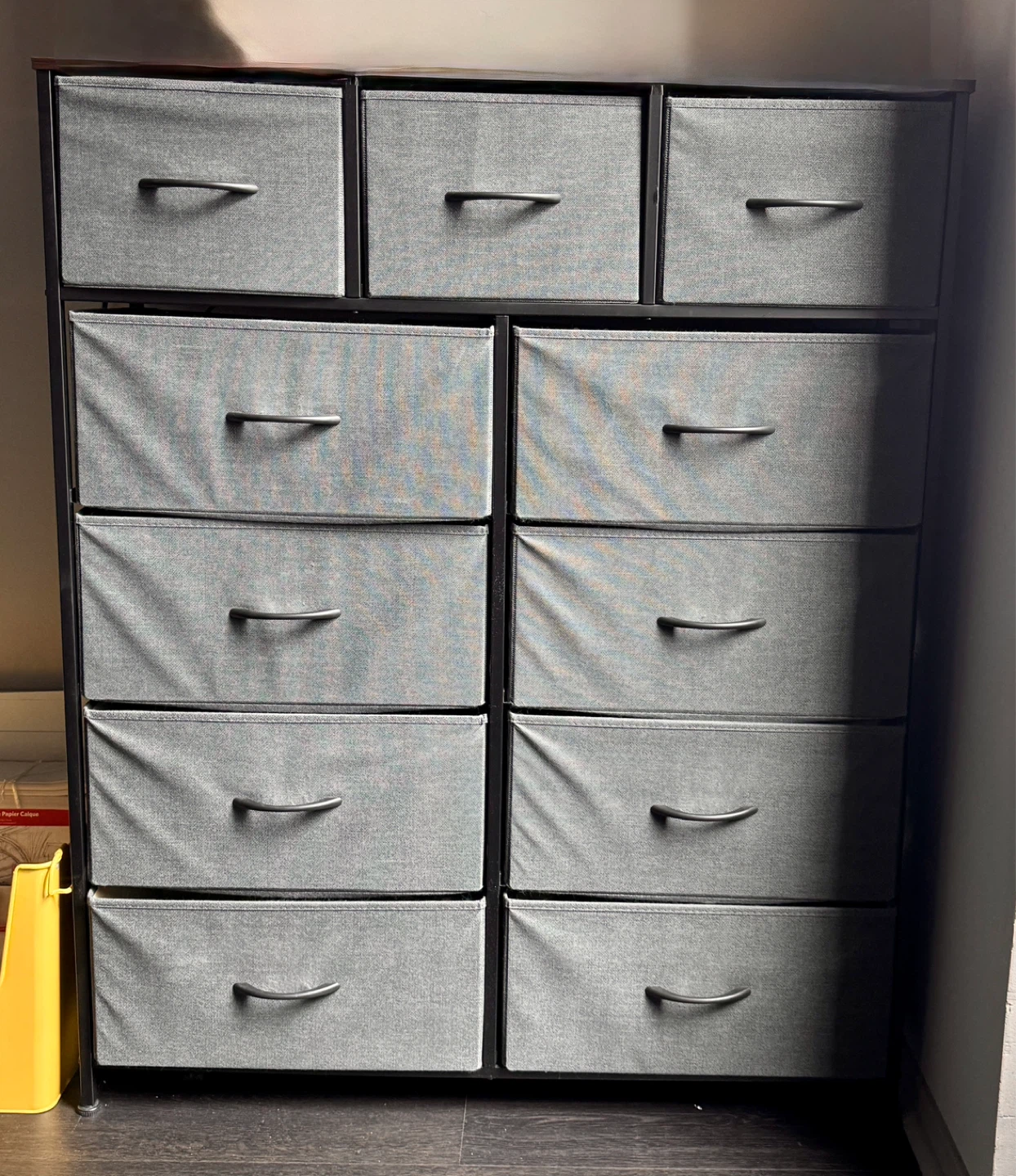 Gray 10-Drawer Fabric Dresser - photo 3