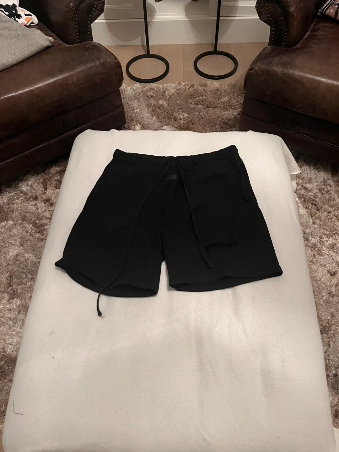 Essentials Fear of God Sweat Shorts (Grey, Black) Size L - photo 5