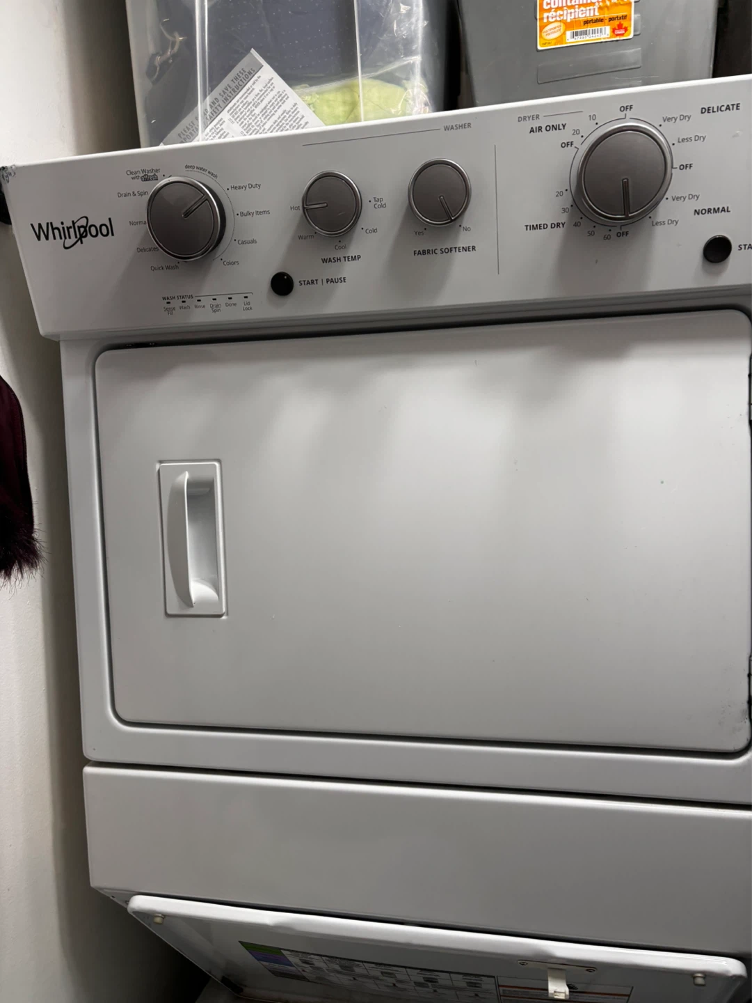 Whirlpool Stackable Washer and Dryer - photo 3