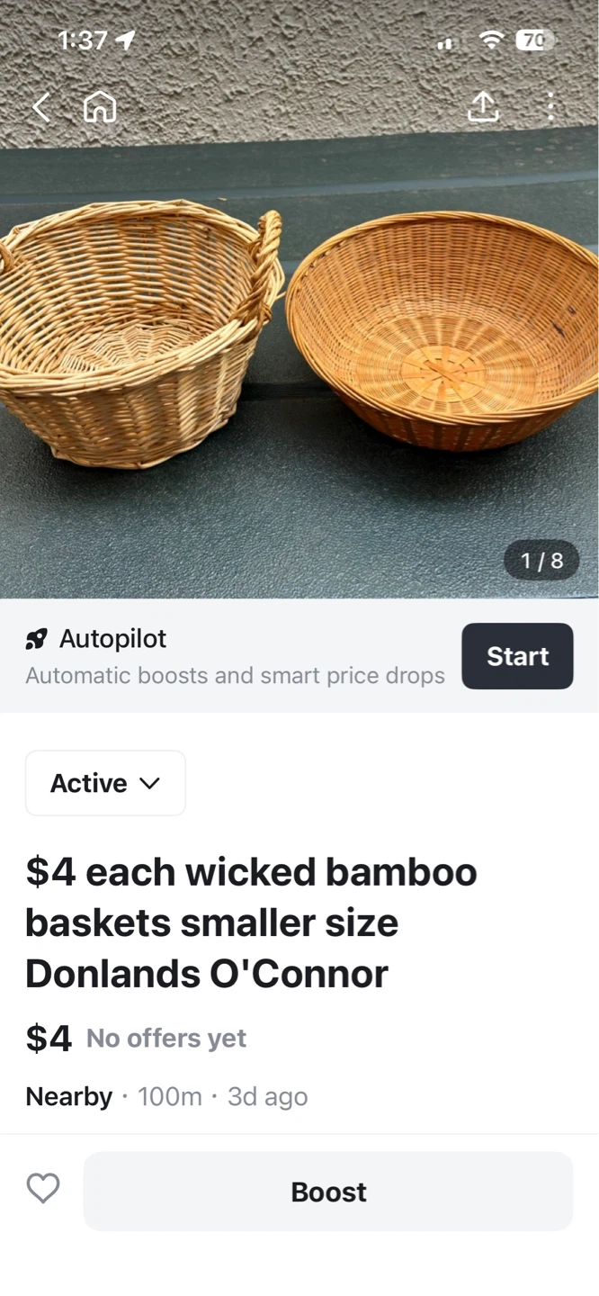 Vintage baskets storage planters display Donlands O'Connor - photo 4