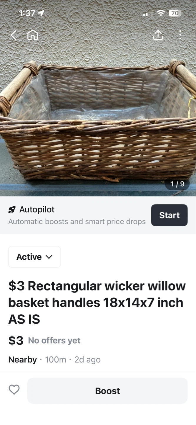 Vintage baskets storage planters display Donlands O'Connor - photo 3