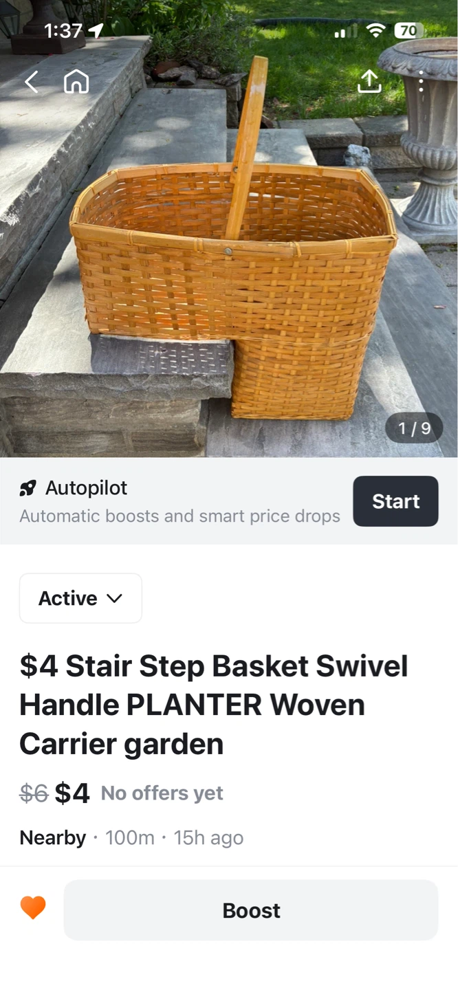 Vintage baskets storage planters display Donlands O'Connor - photo 2