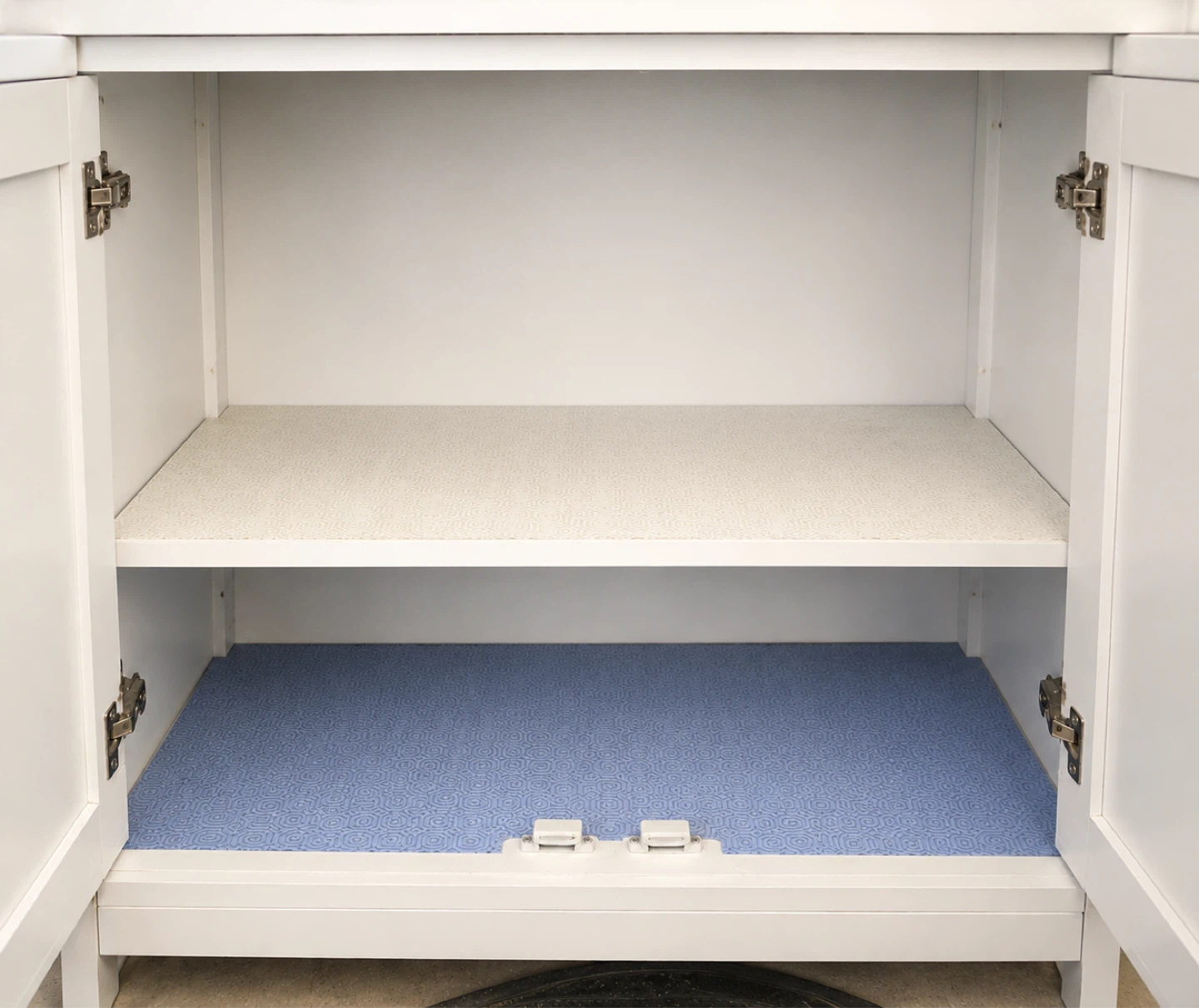 White Two-Door Cabinet with Drawer - photo 2
