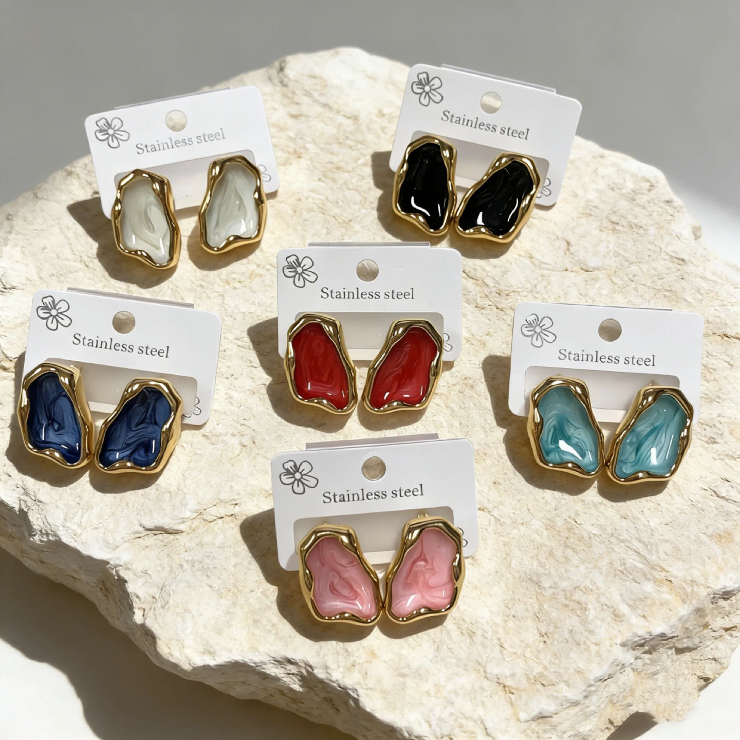 Irregular Stud Earrings (6 Colours)