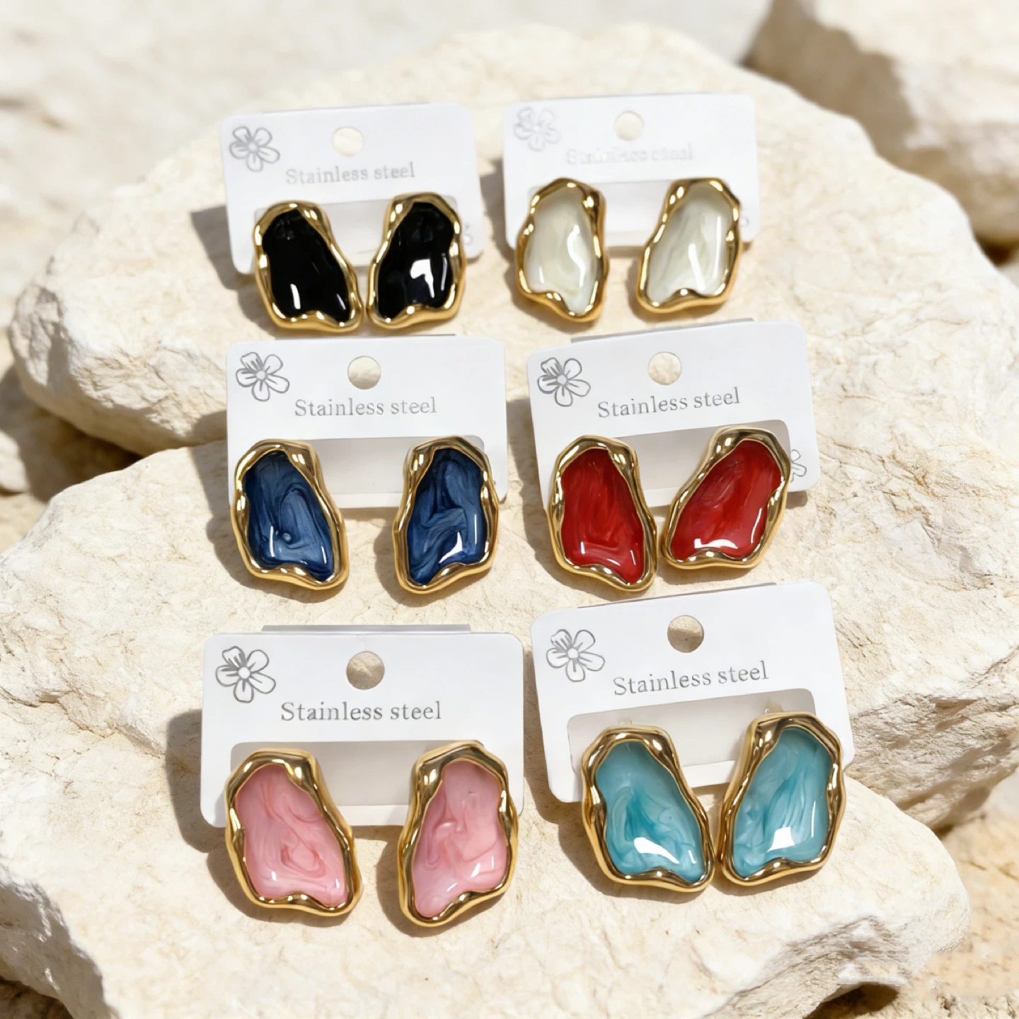 Irregular Stud Earrings (6 Colours) - photo 2